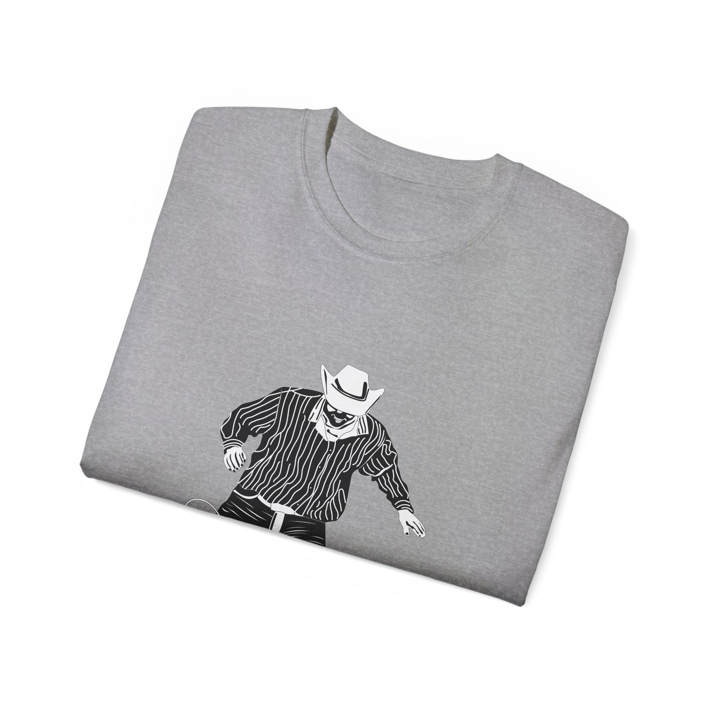 Unisex Ultra Cotton Tee - Calf Roping - BW