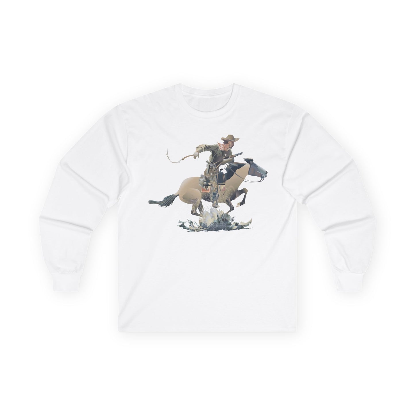 Unisex Ultra Cotton Long Sleeve Tee - COWBOY