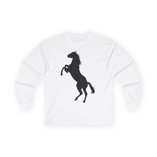 Unisex Ultra Cotton Long Sleeve Tee - Wild Horse - Standing 2 Feet X 300
