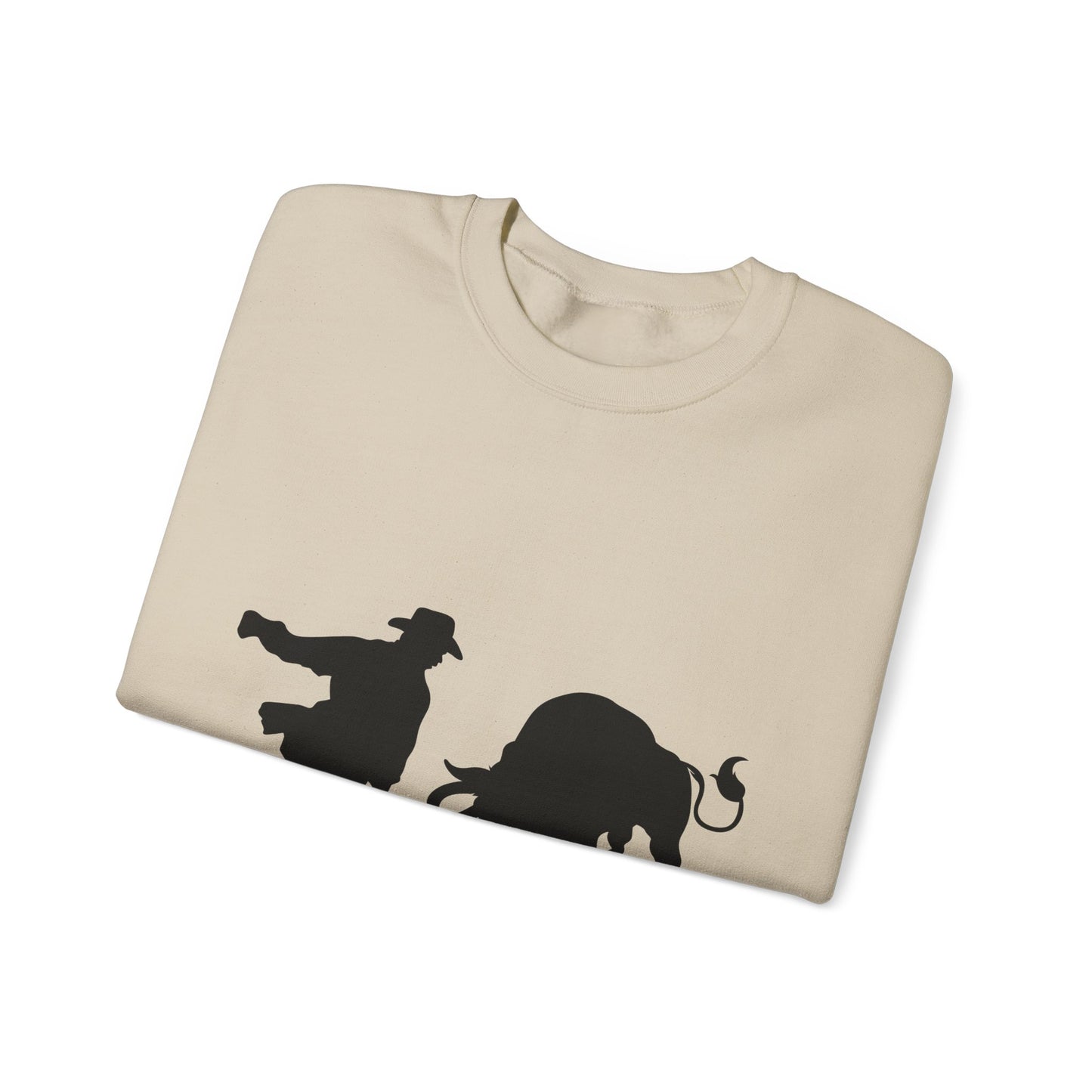 Crewneck Sweatshirt - Clown and Bull - Silhouette