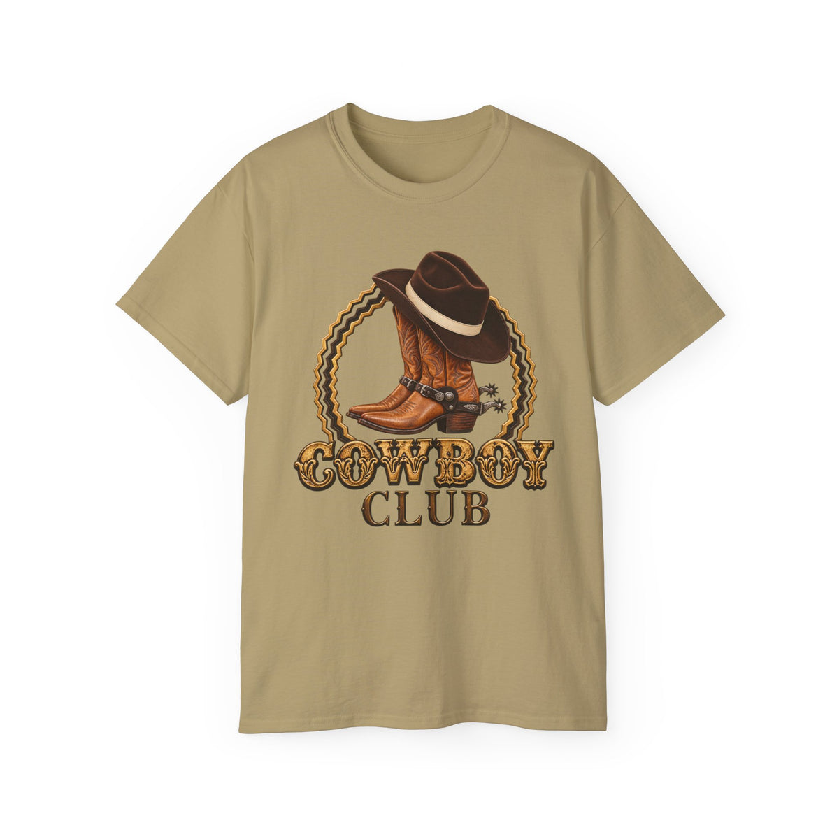 Unisex Ultra Cotton Tee - Cowboys - Cowboy Club - Color - 3D Transparent
