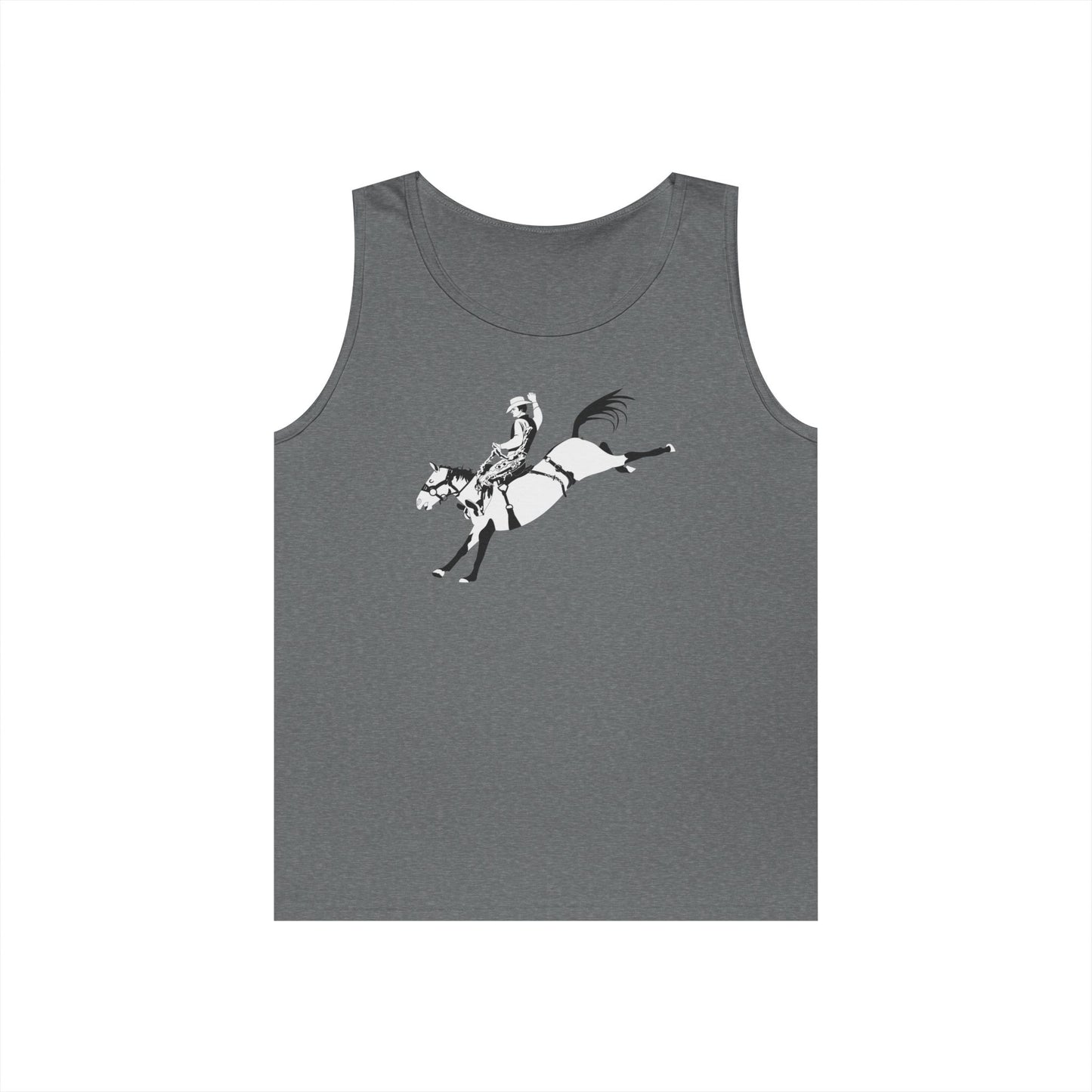 Unisex Heavy Cotton Tank Top - Cowboy - Bronco Buster - BW