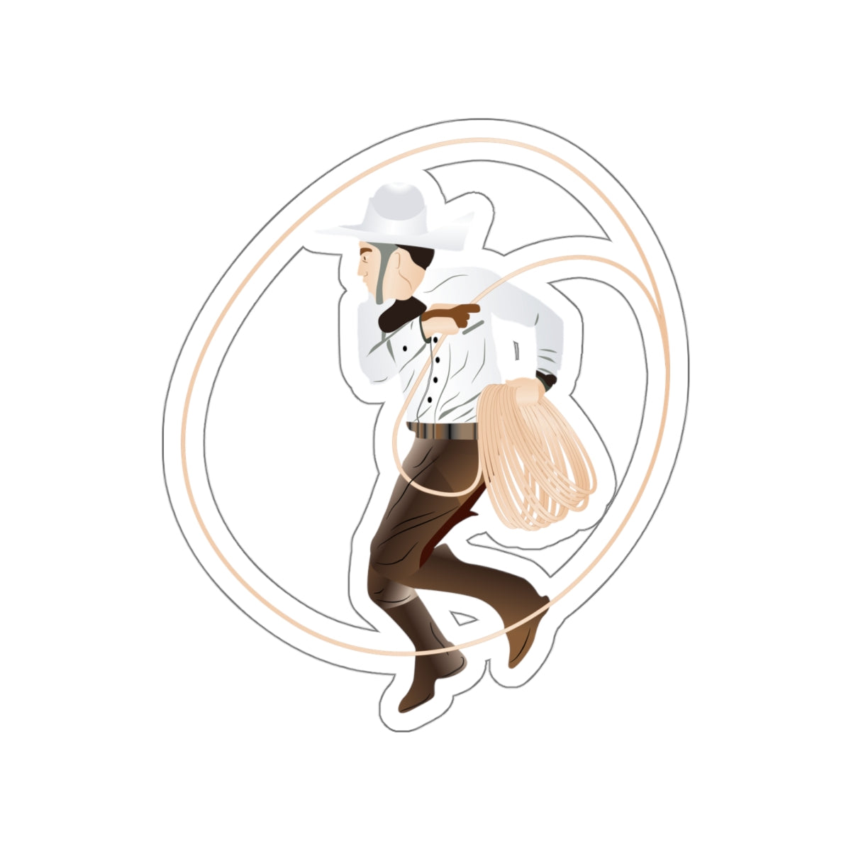 Die-cut stickers - Rodeo - Mexican Cowboy - Lariat