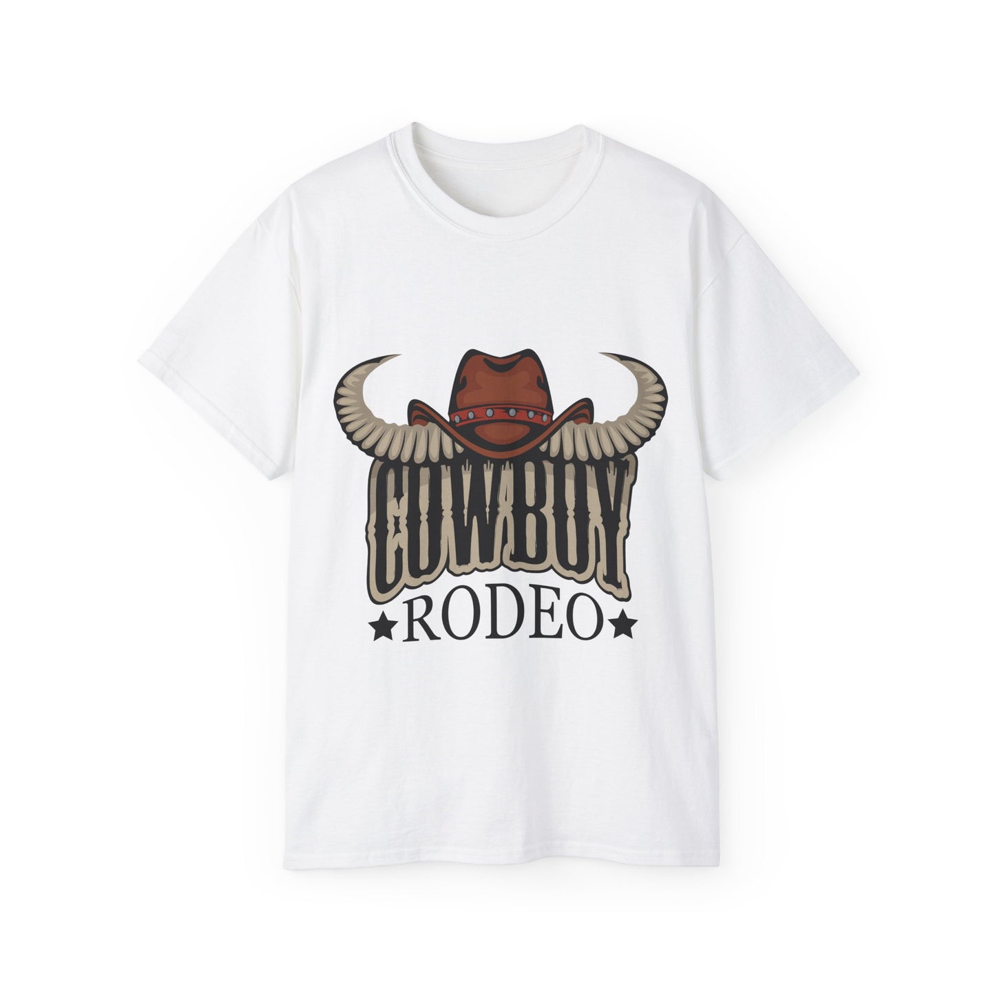 Unisex Ultra Cotton Tee - Cowboy Rodeo - Horn