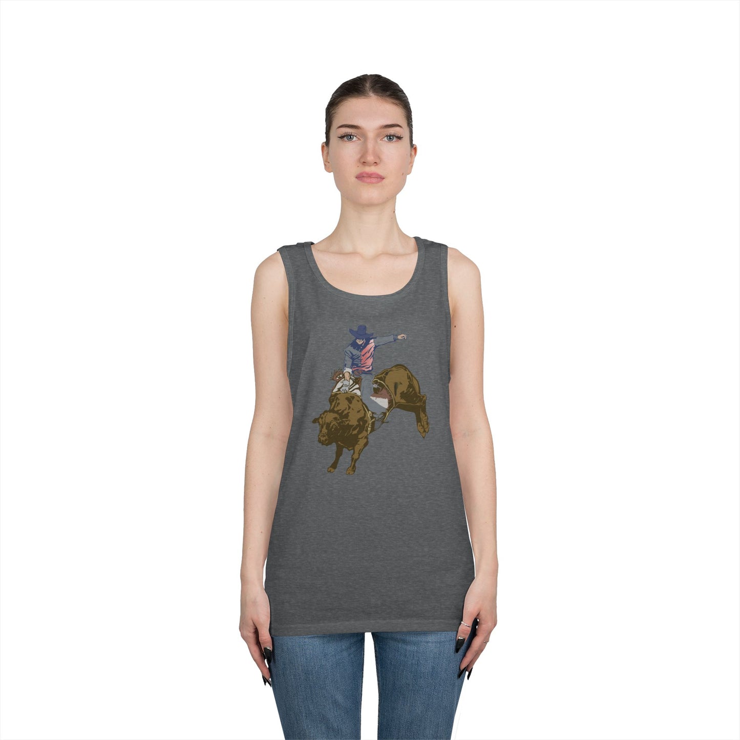 Unisex Heavy Cotton Tank Top - Cowboy - Rodeo