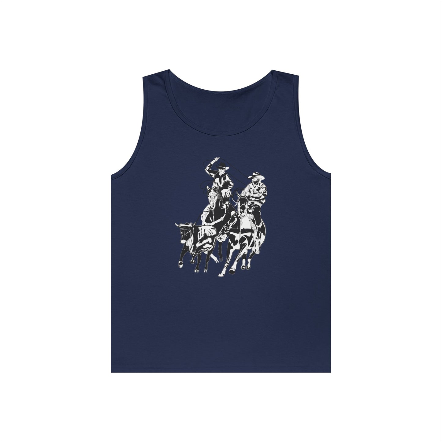 Unisex Heavy Cotton Tank Top - California Rodeo - Salinas Team Roping - BW