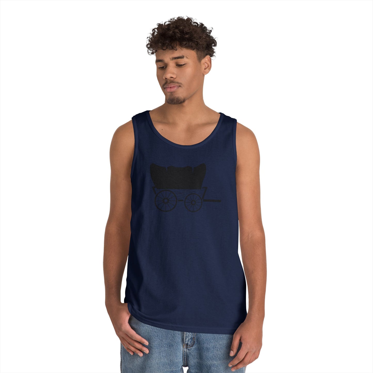 Unisex Heavy Cotton Tank Top - Covered Wagon X 300