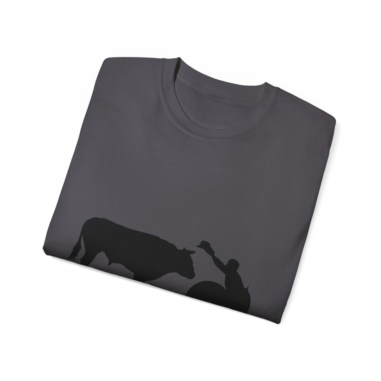 Unisex Ultra Cotton Tee - Clown and Bull - Silhouette - V2