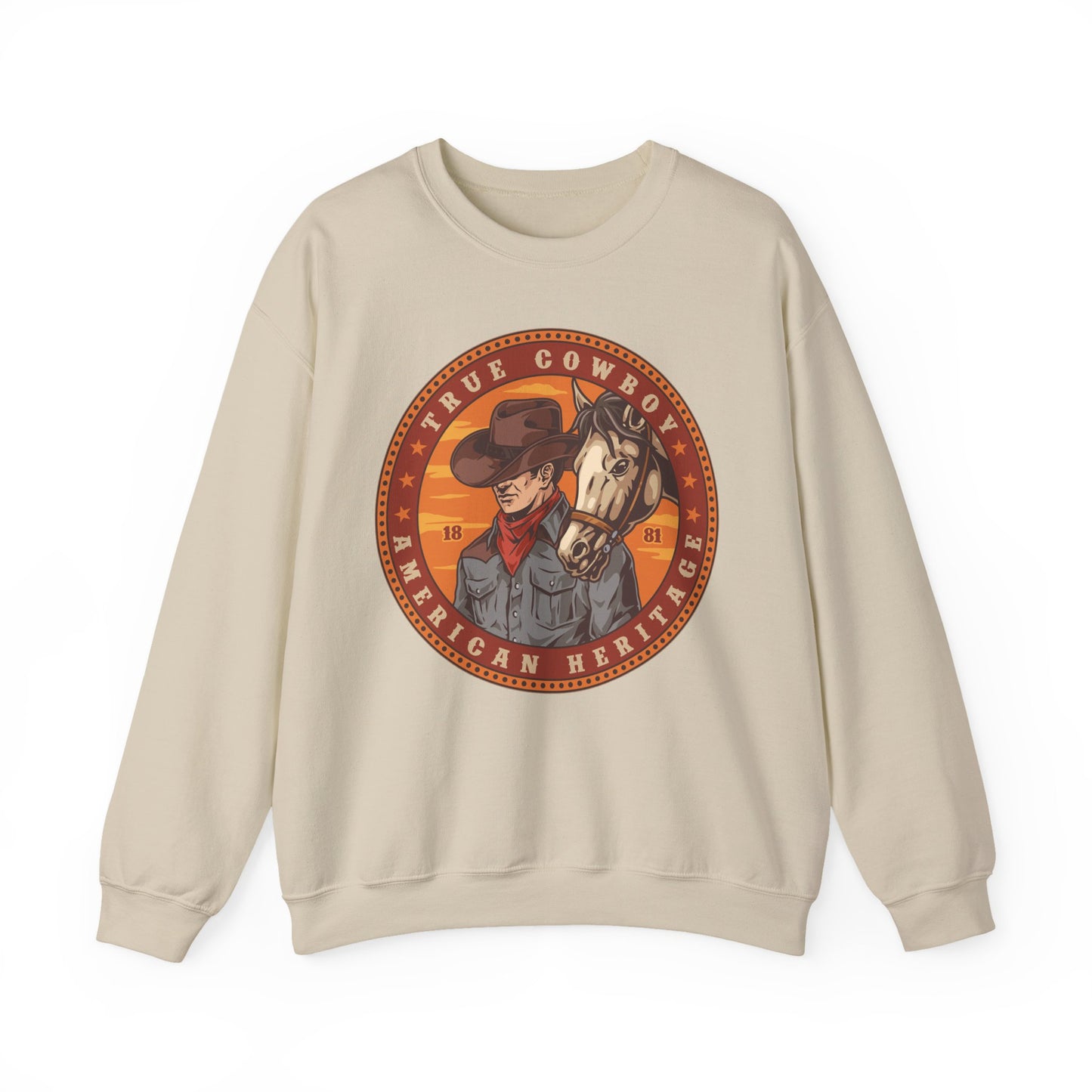 Crewneck Sweatshirt - True Cowboy - American Heritage