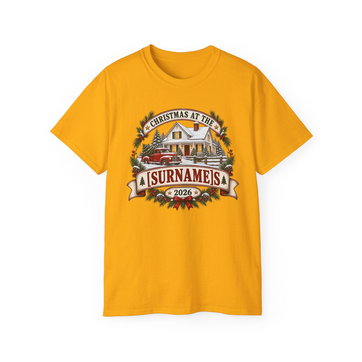 Unisex Ultra Cotton Tee - Vintage farmhouse Christmas 2026 - Free Customization