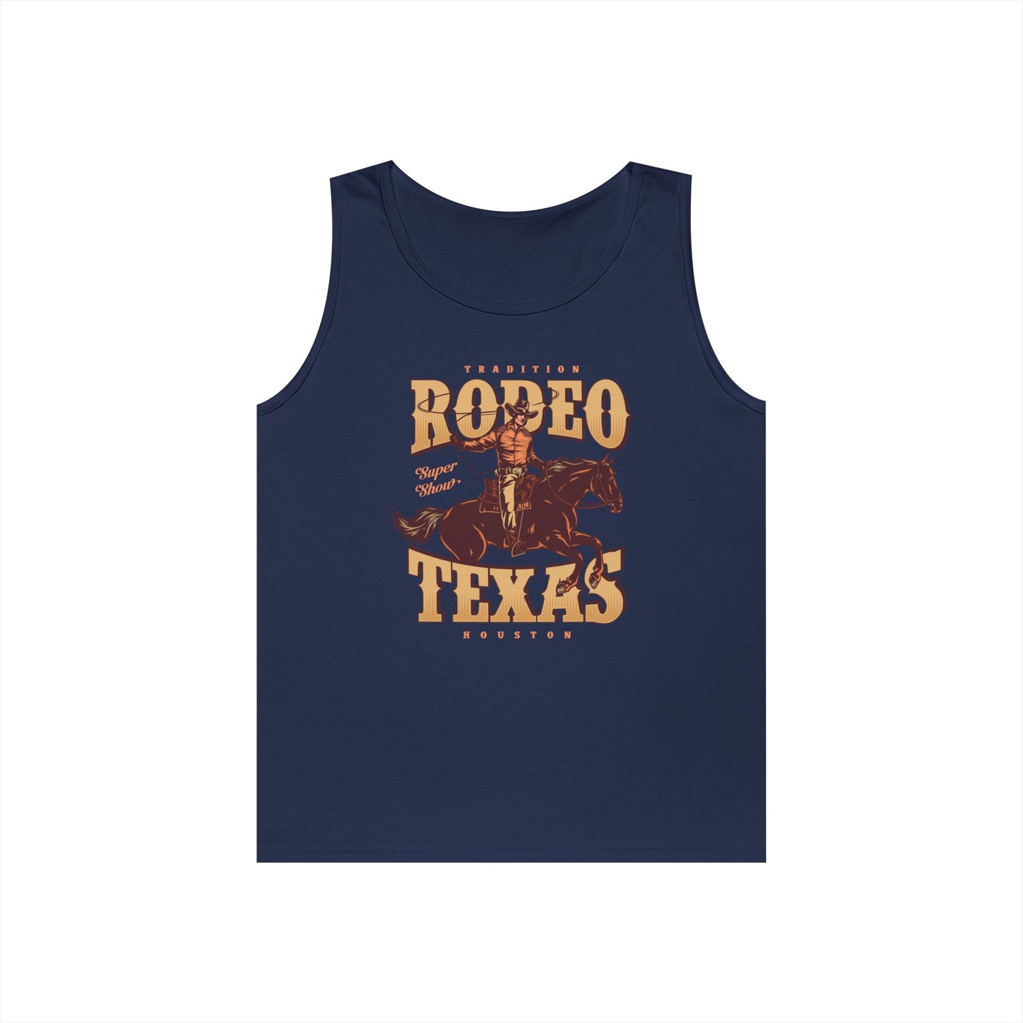 Unisex Heavy Cotton Tank Top - Tradition Rodeo Super Show - Houston, Texas