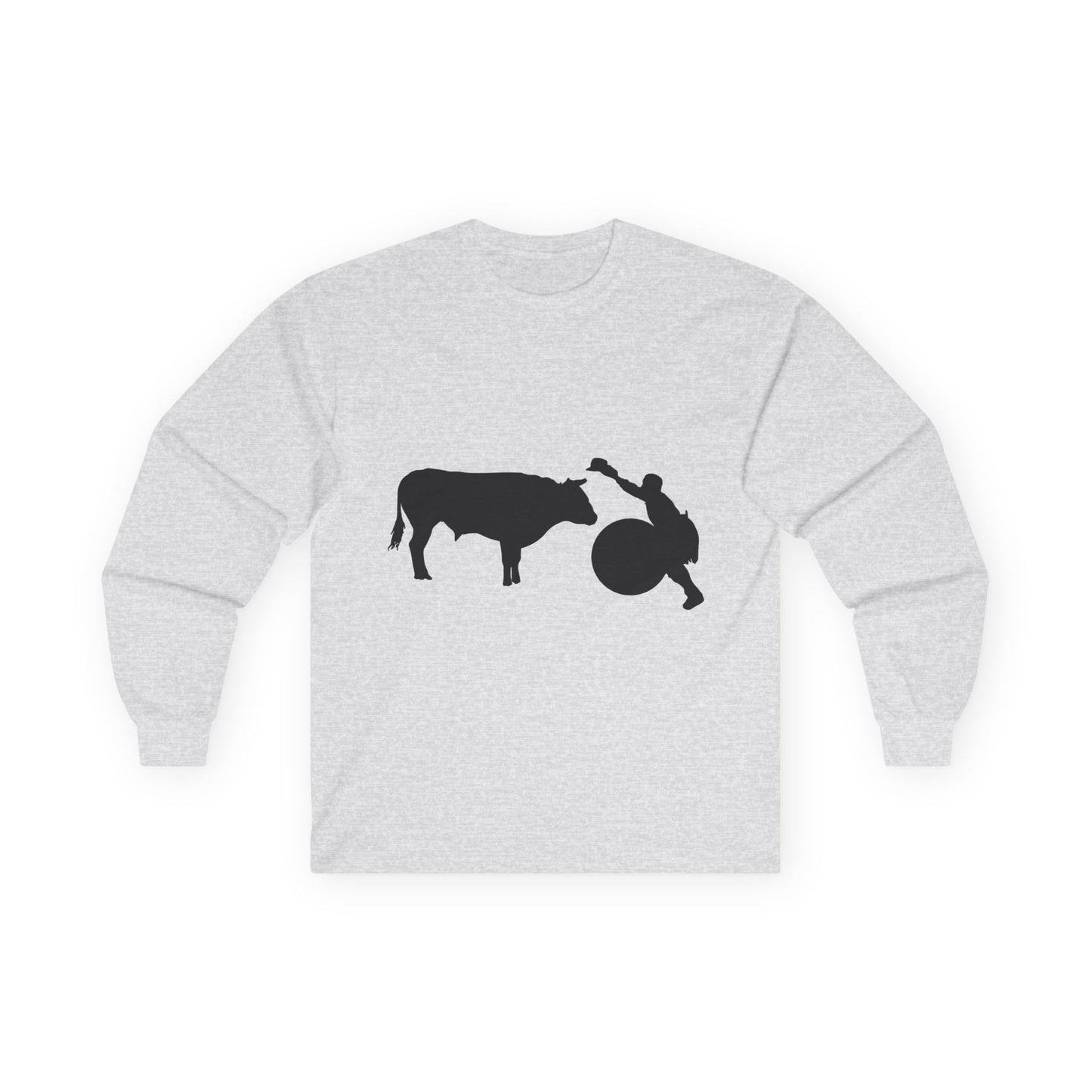 Unisex Ultra Cotton Long Sleeve Tee - Clown and Bull - Silhouette - V2
