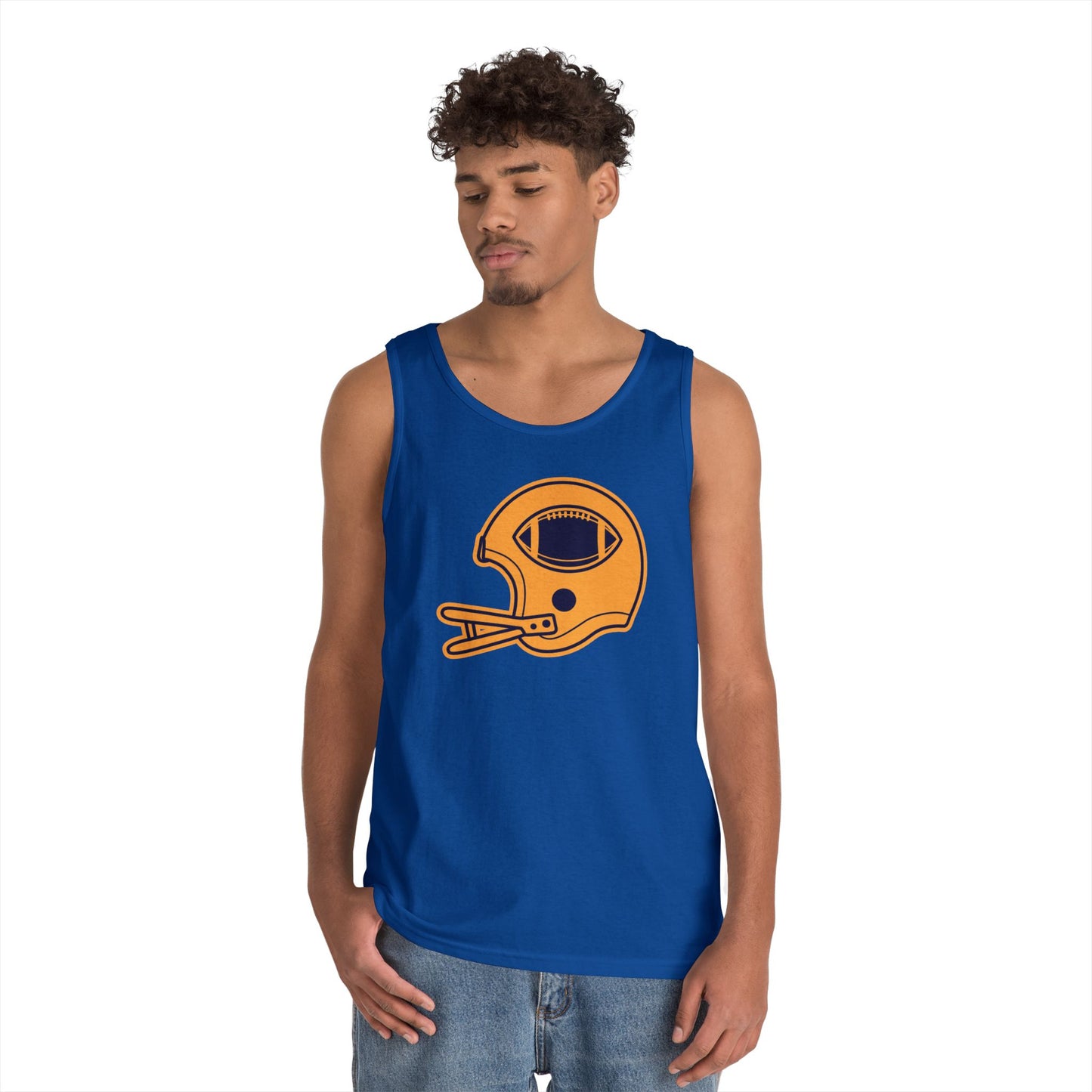 Unisex Heavy Cotton Tank Top - Football Helmet