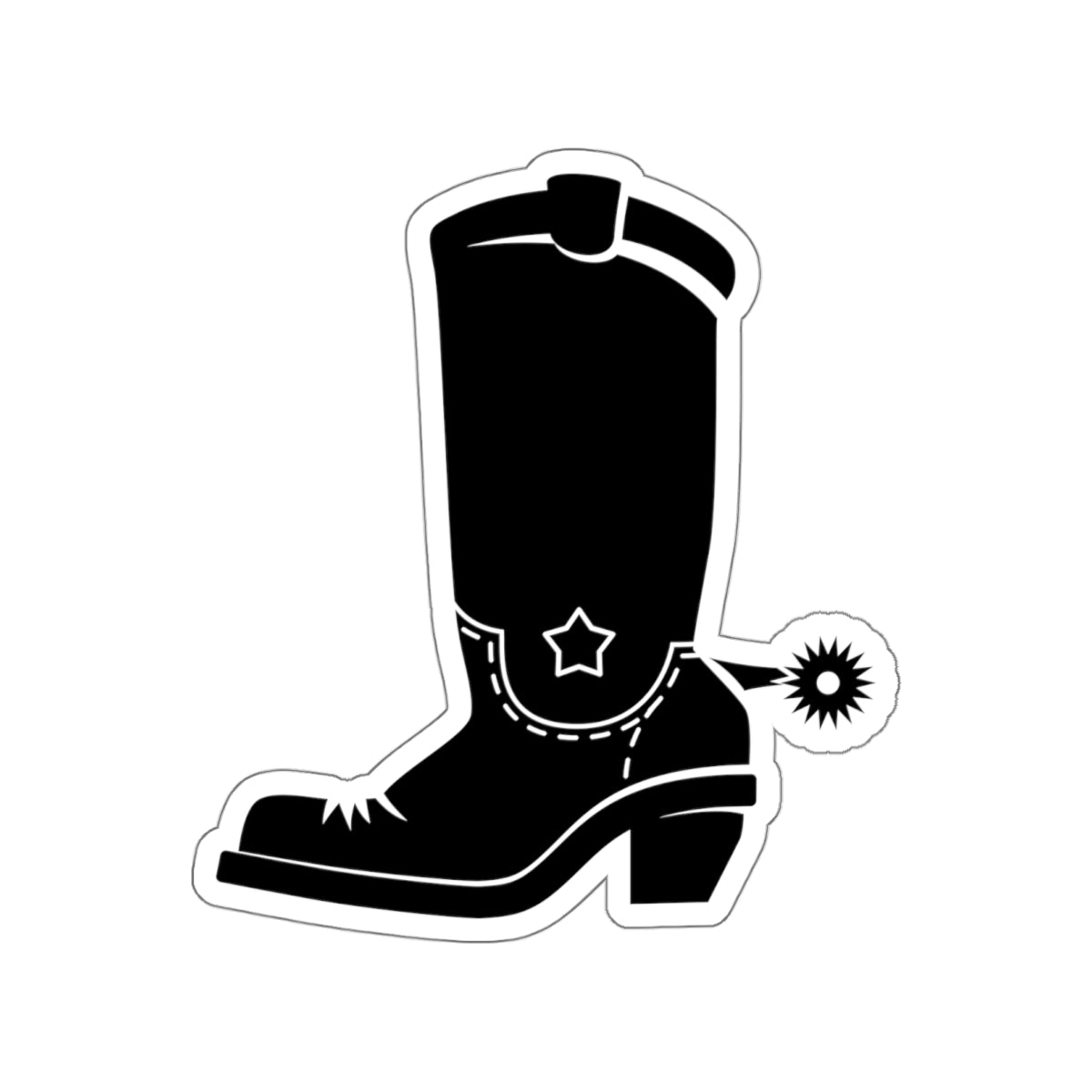 Die-cut stickers - Western Boot with Spur X 300