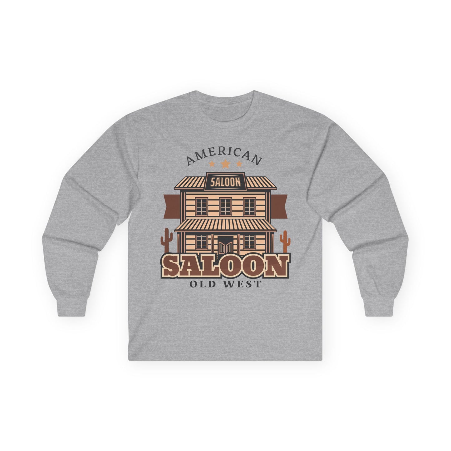 Unisex Ultra Cotton Long Sleeve Tee - American Cowboy - Saloon - Wild West