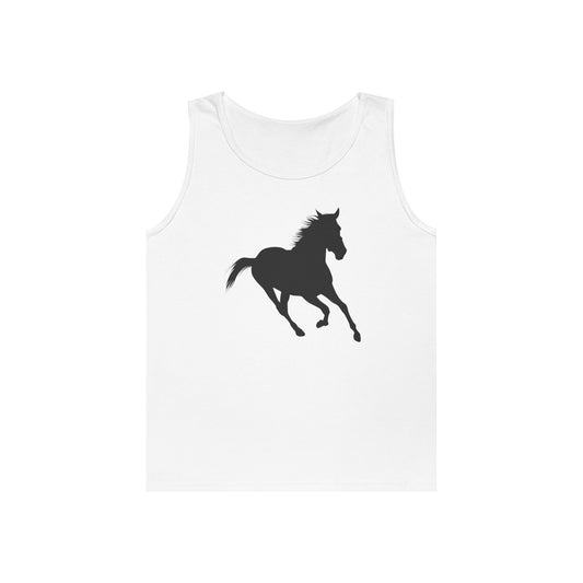 Unisex Heavy Cotton Tank Top - Wild Horse - Running Leaning Left X 300