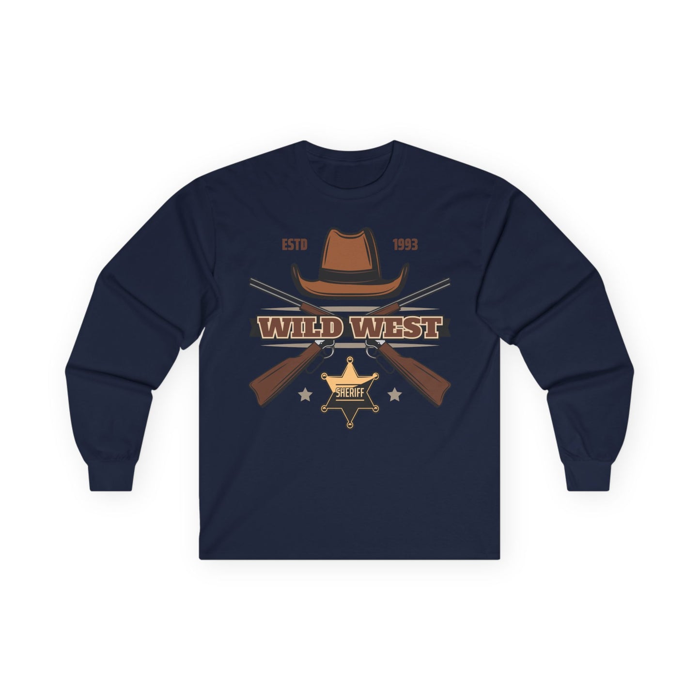 Unisex Ultra Cotton Long Sleeve Tee - Wild West - Sheriff