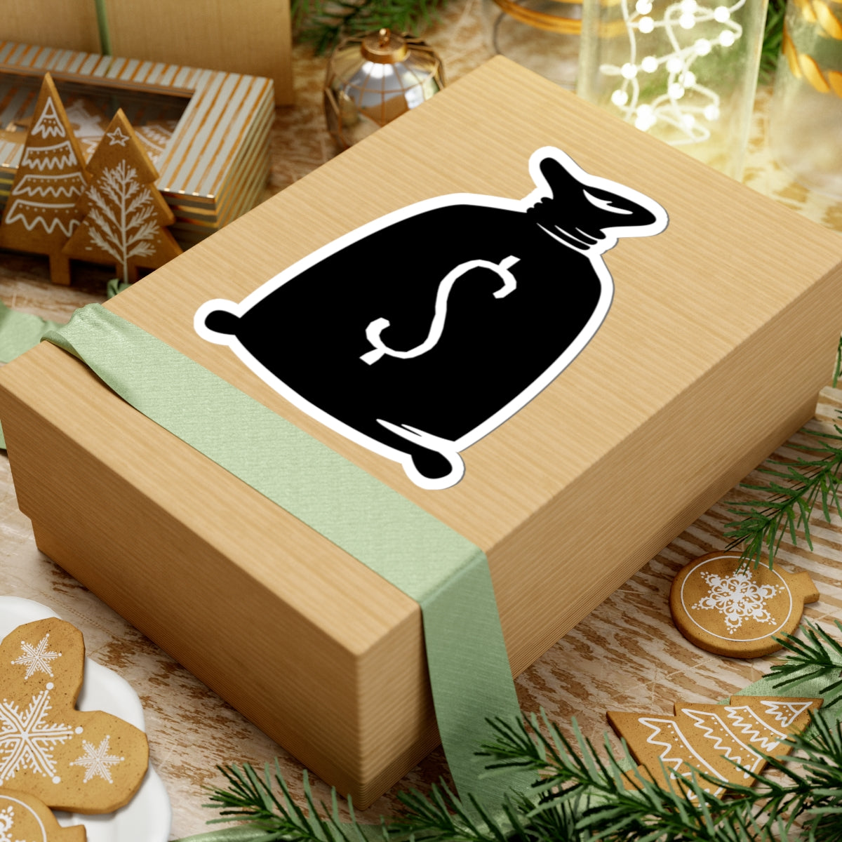 Kiss-Cut Stickers - Bank Money Bag X 300