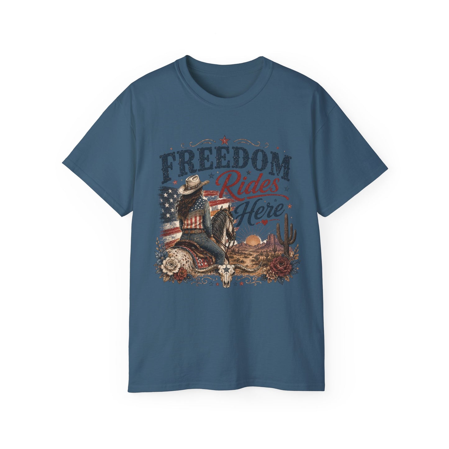 T-Shirt - Freedom Rides Here