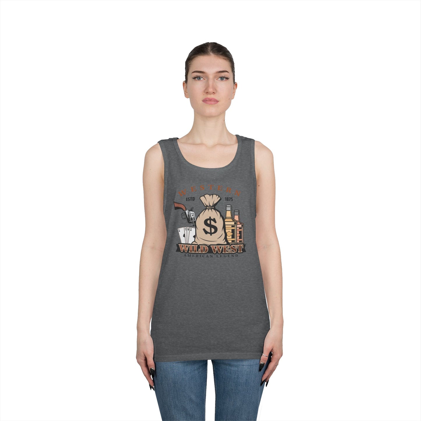 Unisex Heavy Cotton Tank Top - Western - Wild West - American Legend