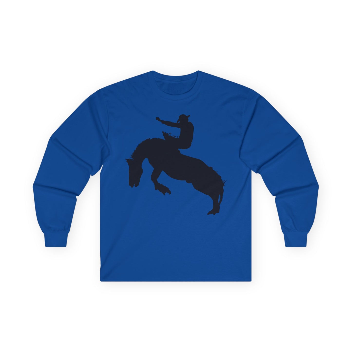 Unisex Ultra Cotton Long Sleeve Tee - Augusta - Rodeo - Silhouette