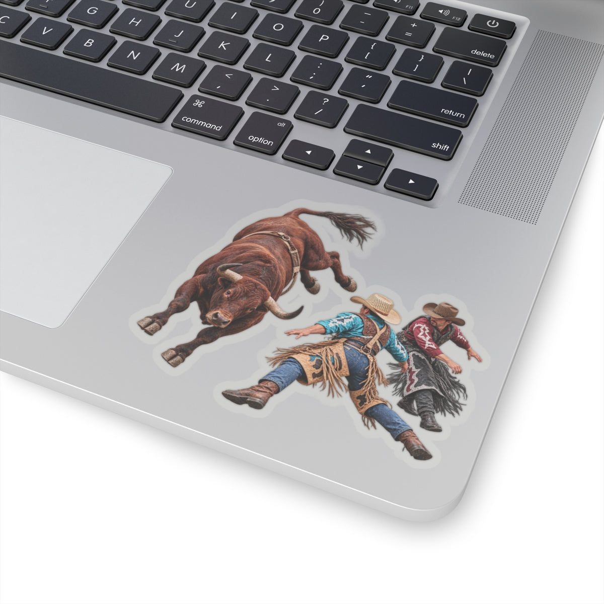 Kiss-Cut Stickers - Cowboys - Clowns and Brown Bull - without Text - 3D Transparent