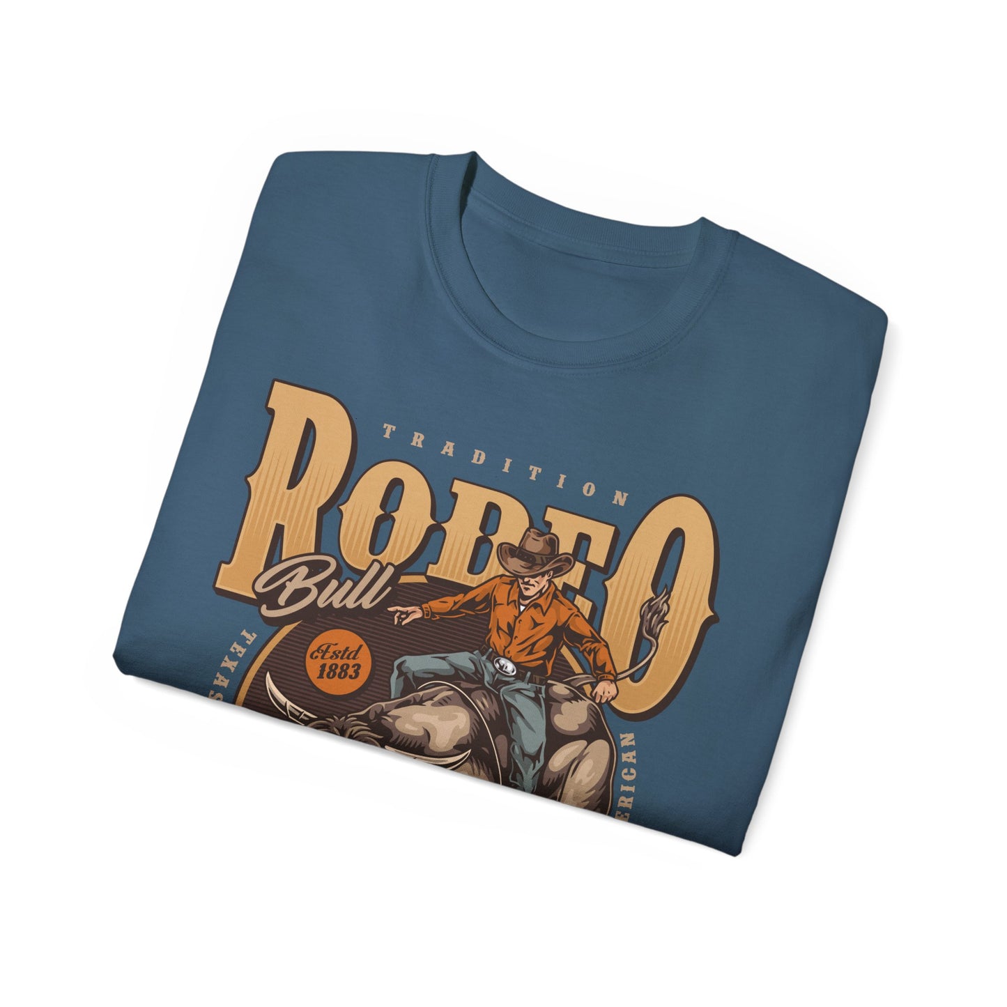 Unisex Ultra Cotton Tee - Tradition Rodeo Bull - Real Cowboys