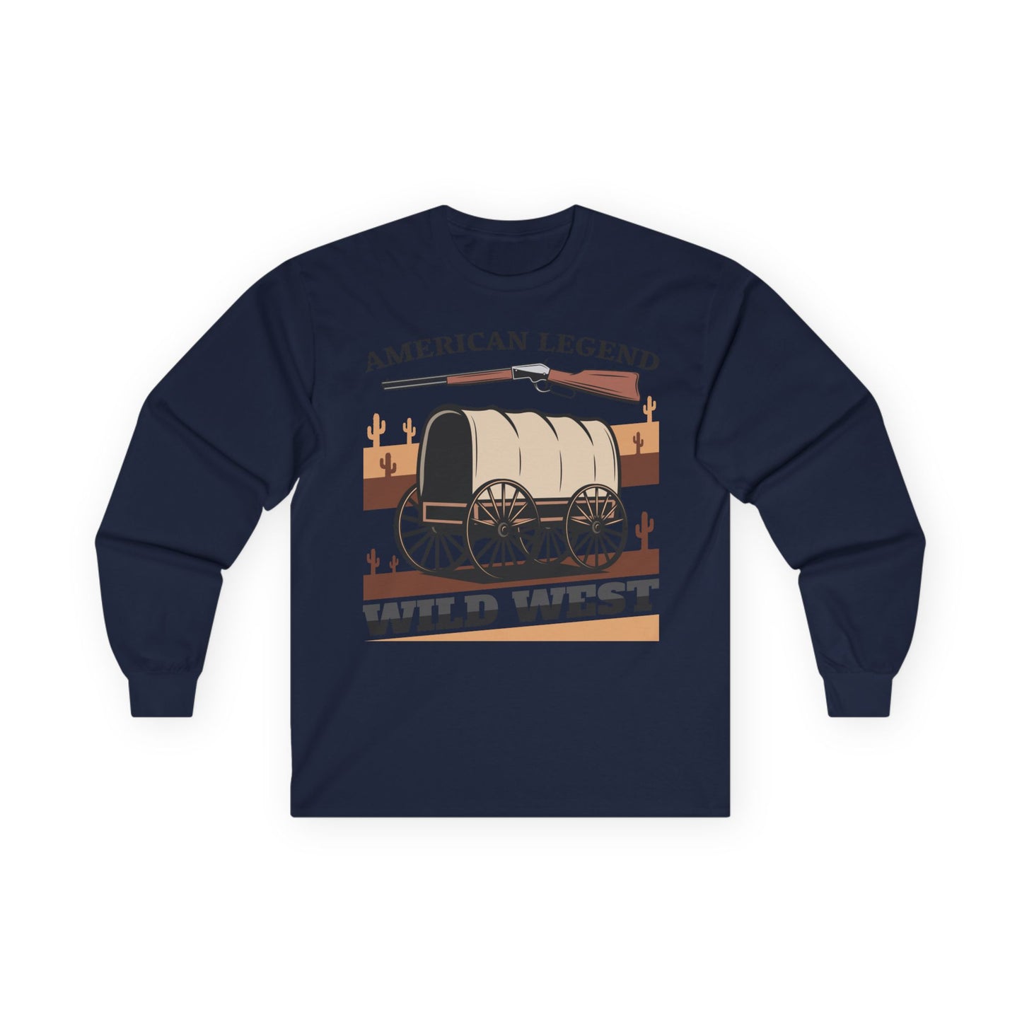 Unisex Ultra Cotton Long Sleeve Tee - American Legend - Wild West