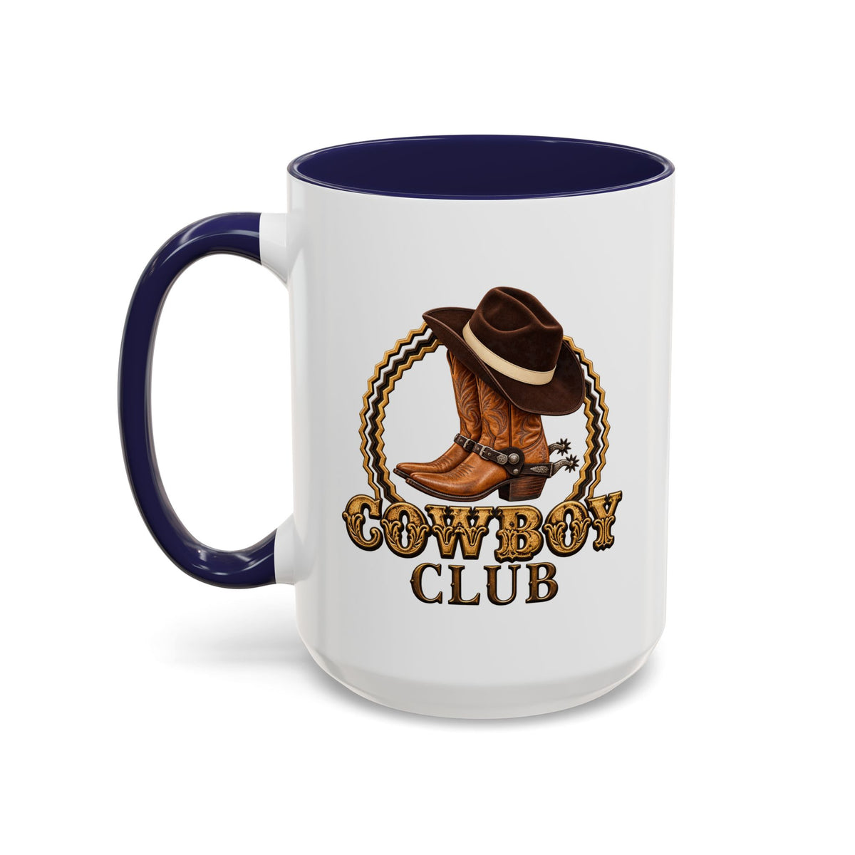 Accent Coffee Mug (11, 15oz) - Cowboys - Cowboy Club - Color - 3D Transparent