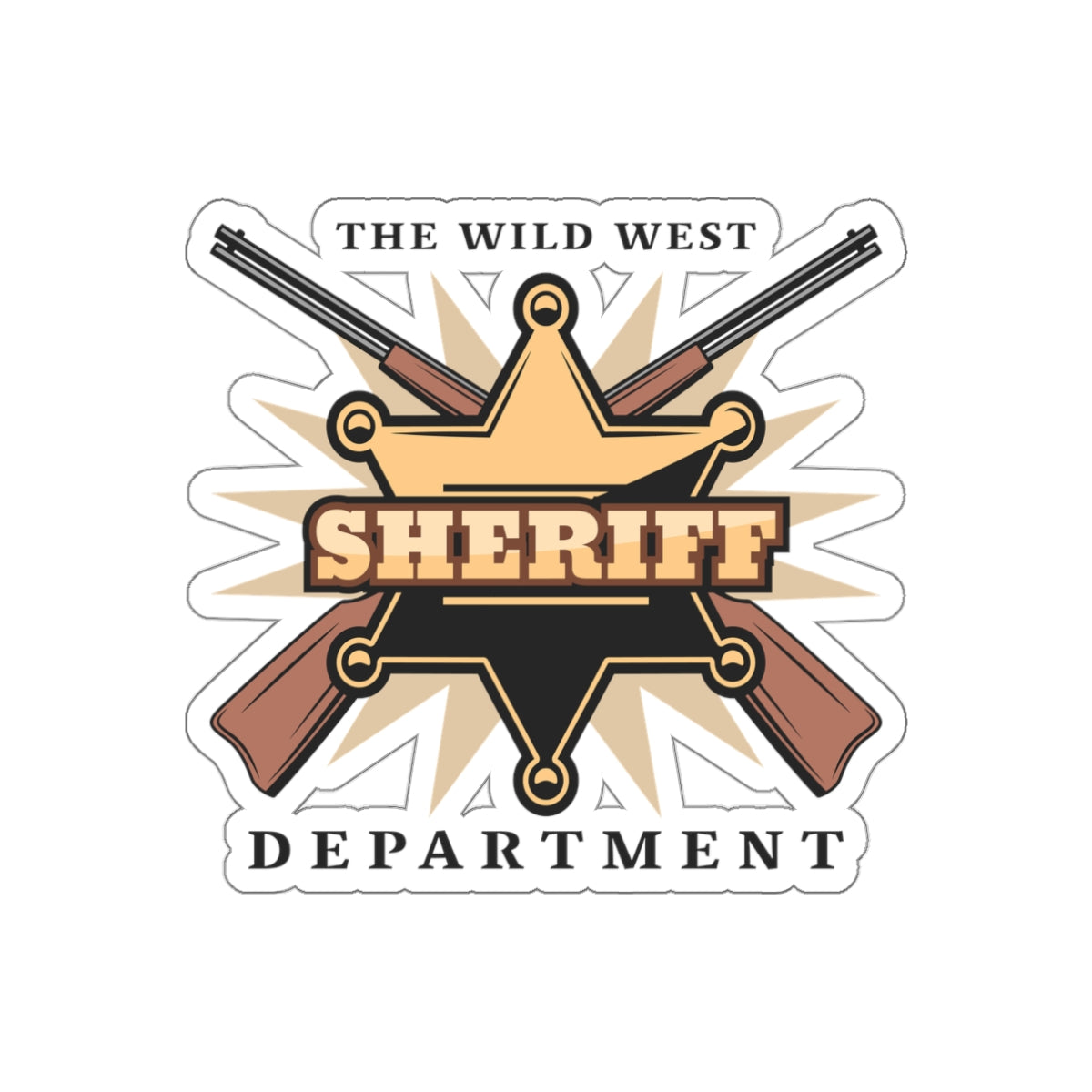 Die-cut stickers - Western Cowboy - The Wild West - Sheriff Department