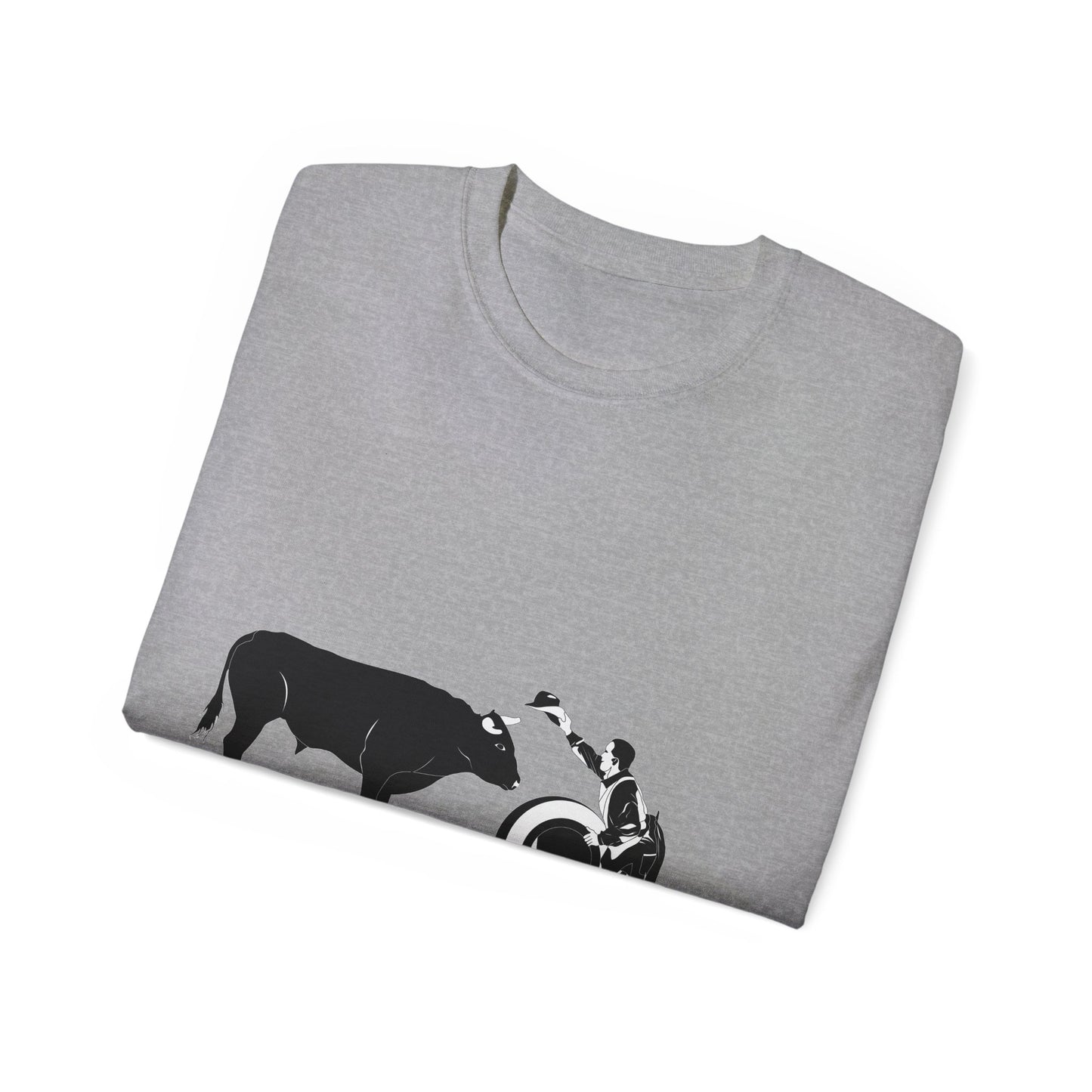 Unisex Ultra Cotton Tee - Clown and Bull - BW