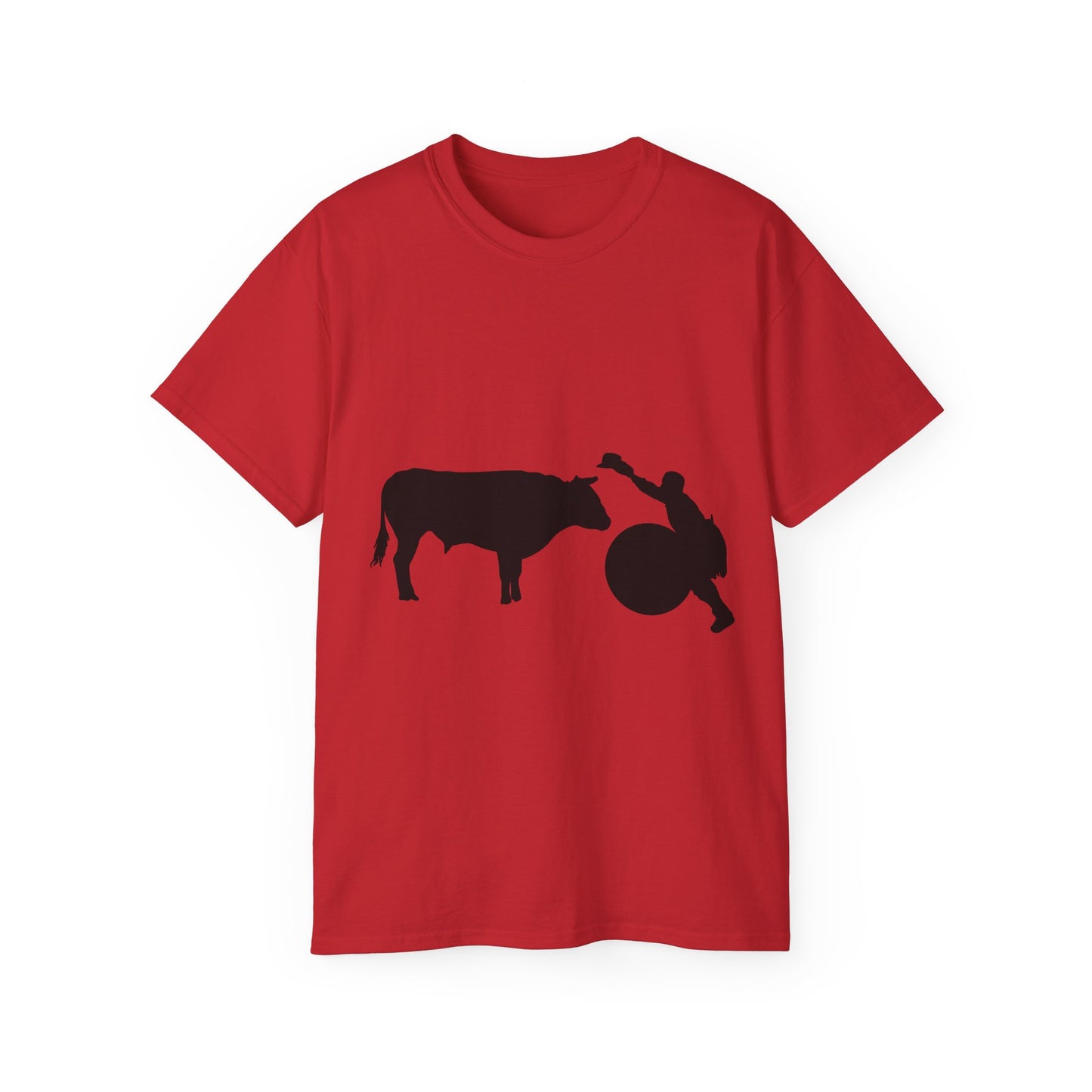 Unisex Ultra Cotton Tee - Clown and Bull - Silhouette - V2