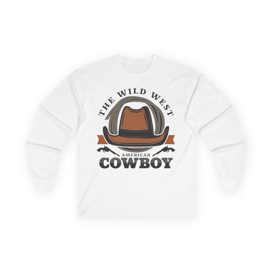 Unisex Ultra Cotton Long Sleeve Tee - The Wild West - American Cowboy