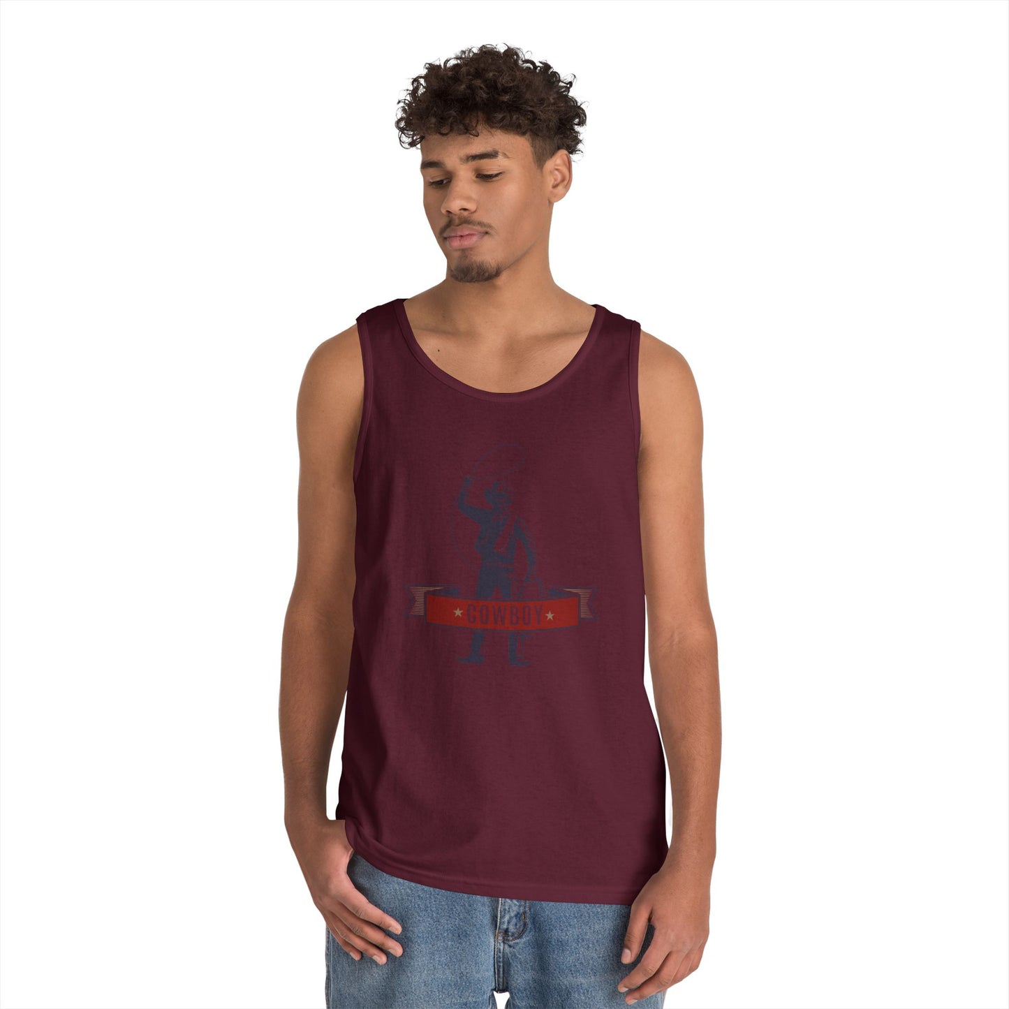 Unisex Heavy Cotton Tank Top - Cowboy - The Wild West