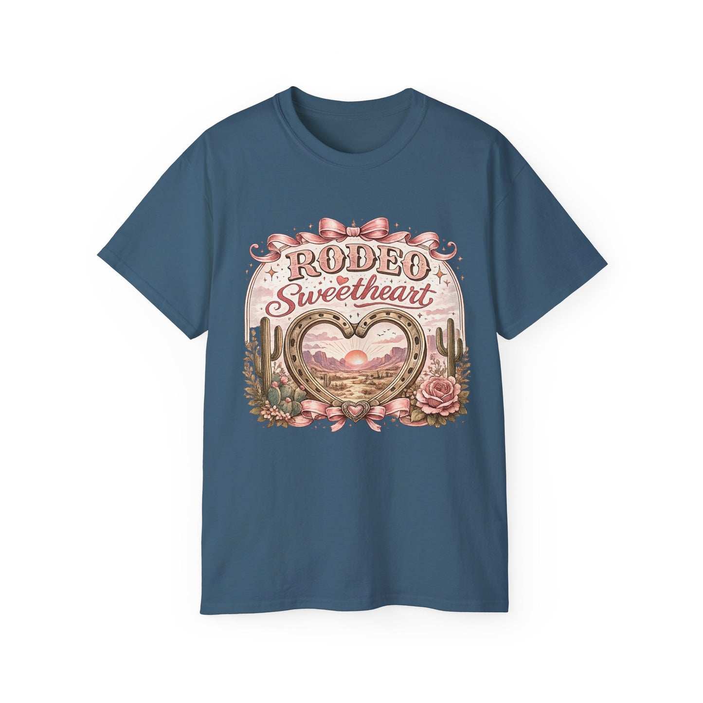 T-Shirt - Rodeo sweetheart with desert blooms