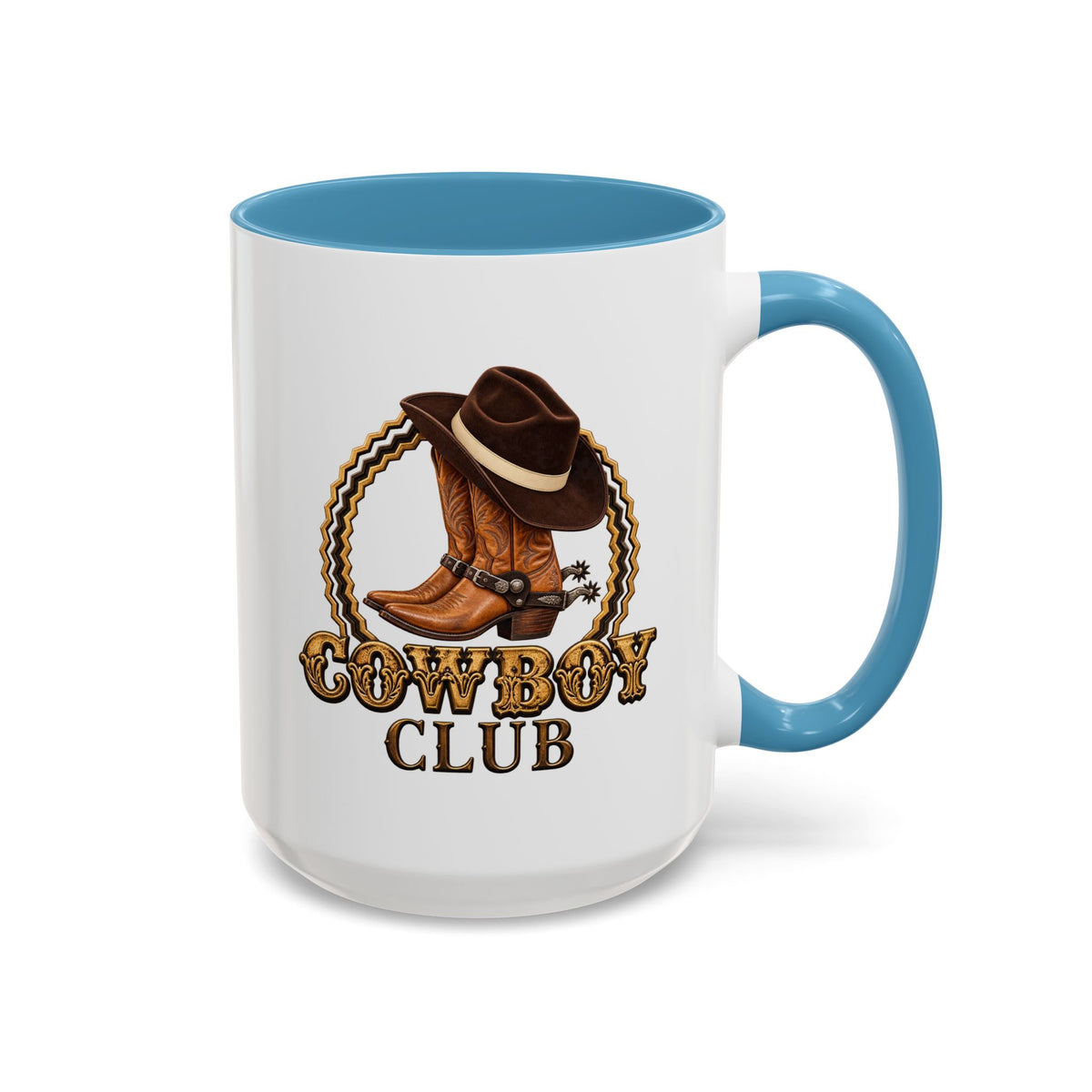 Accent Coffee Mug (11, 15oz) - Cowboys - Cowboy Club - Color - 3D Transparent