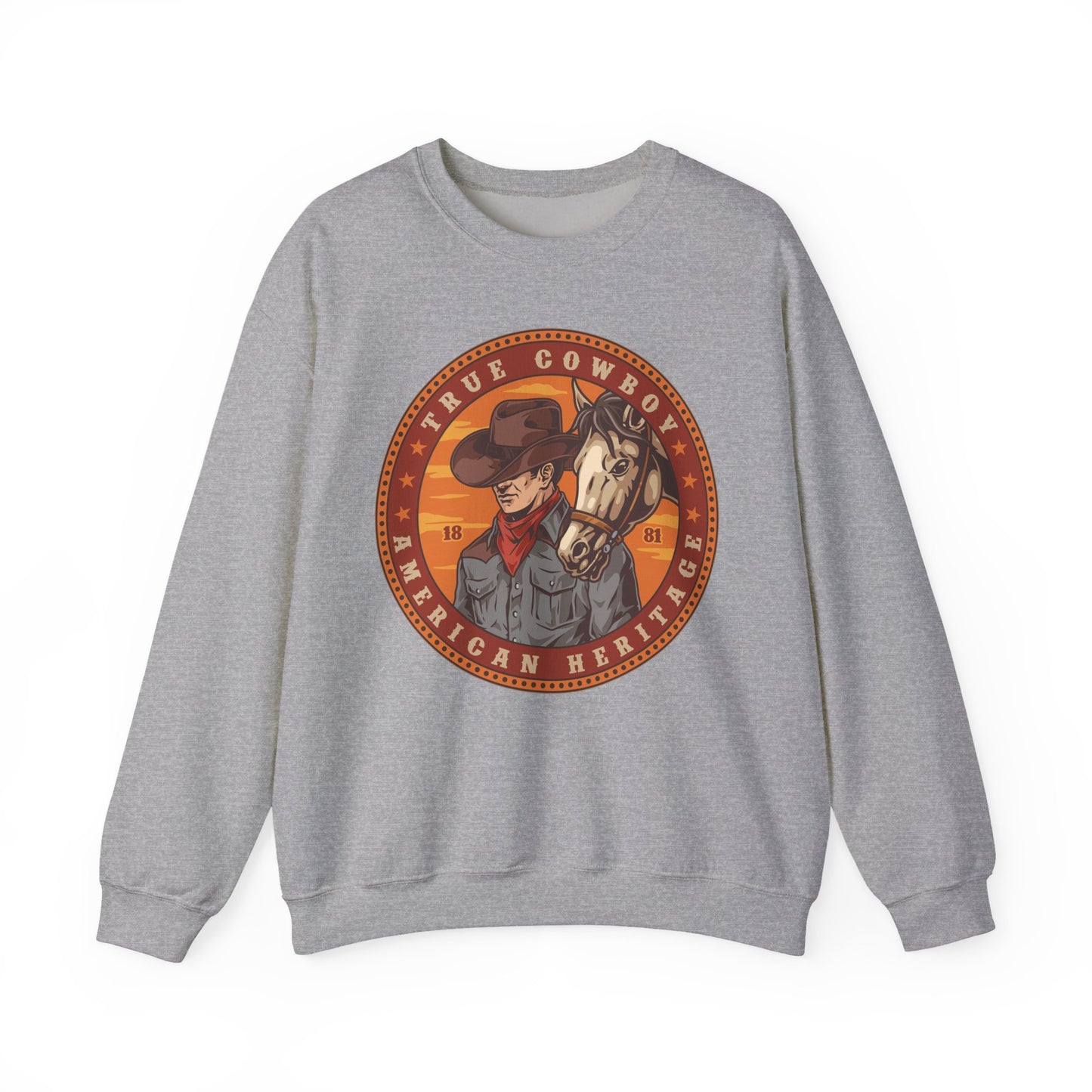 Crewneck Sweatshirt - True Cowboy - American Heritage