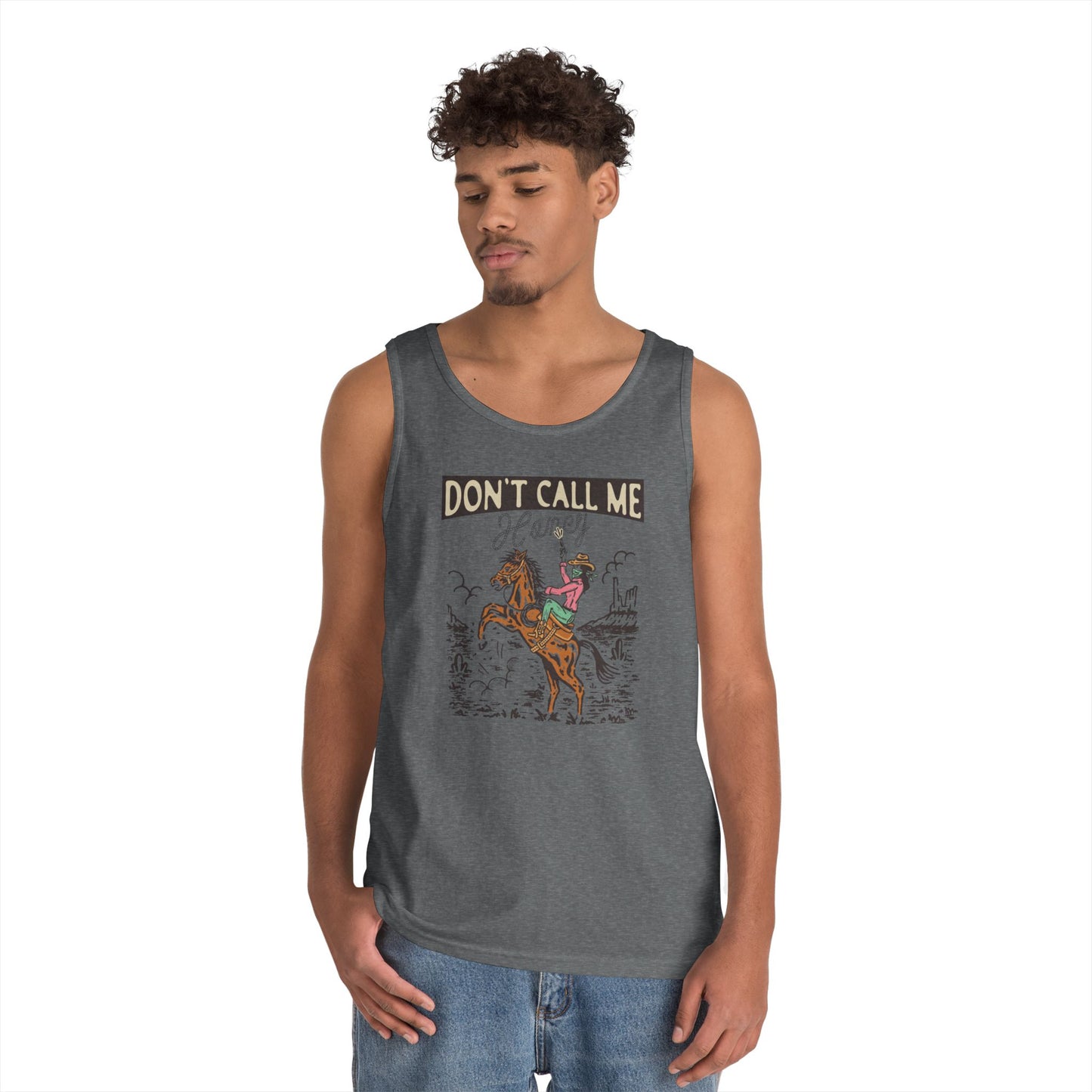 Unisex Heavy Cotton Tank Top - Cowgirl Rodeo Western - Dont Call Me Honey