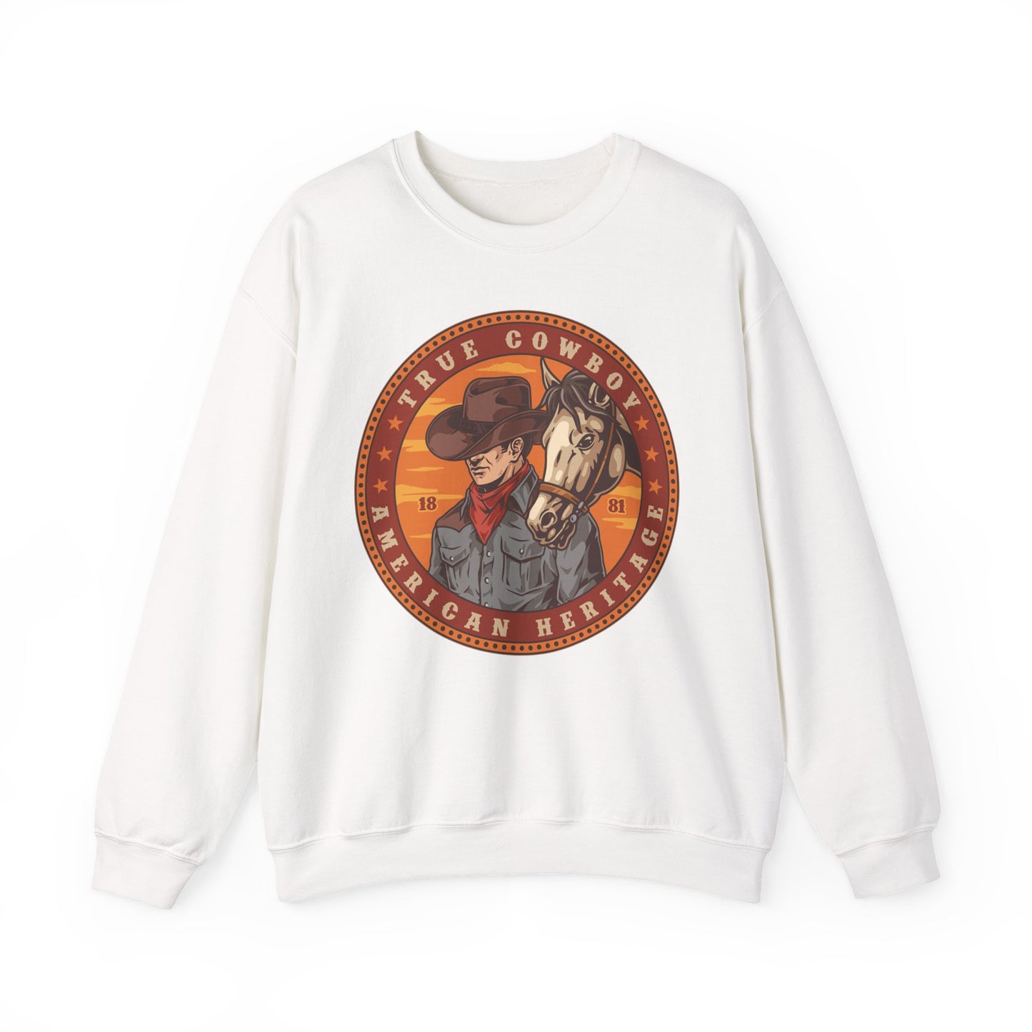 Crewneck Sweatshirt - True Cowboy - American Heritage