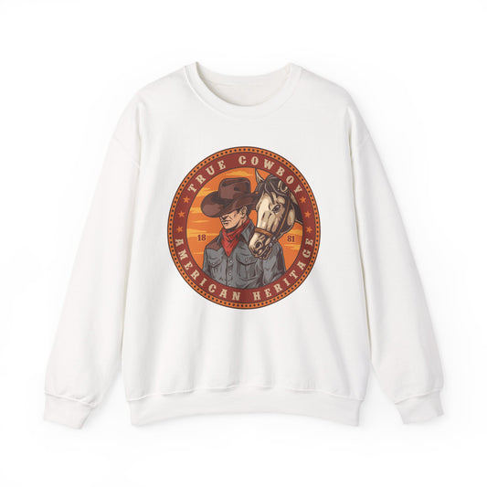 Crewneck Sweatshirt - True Cowboy - American Heritage