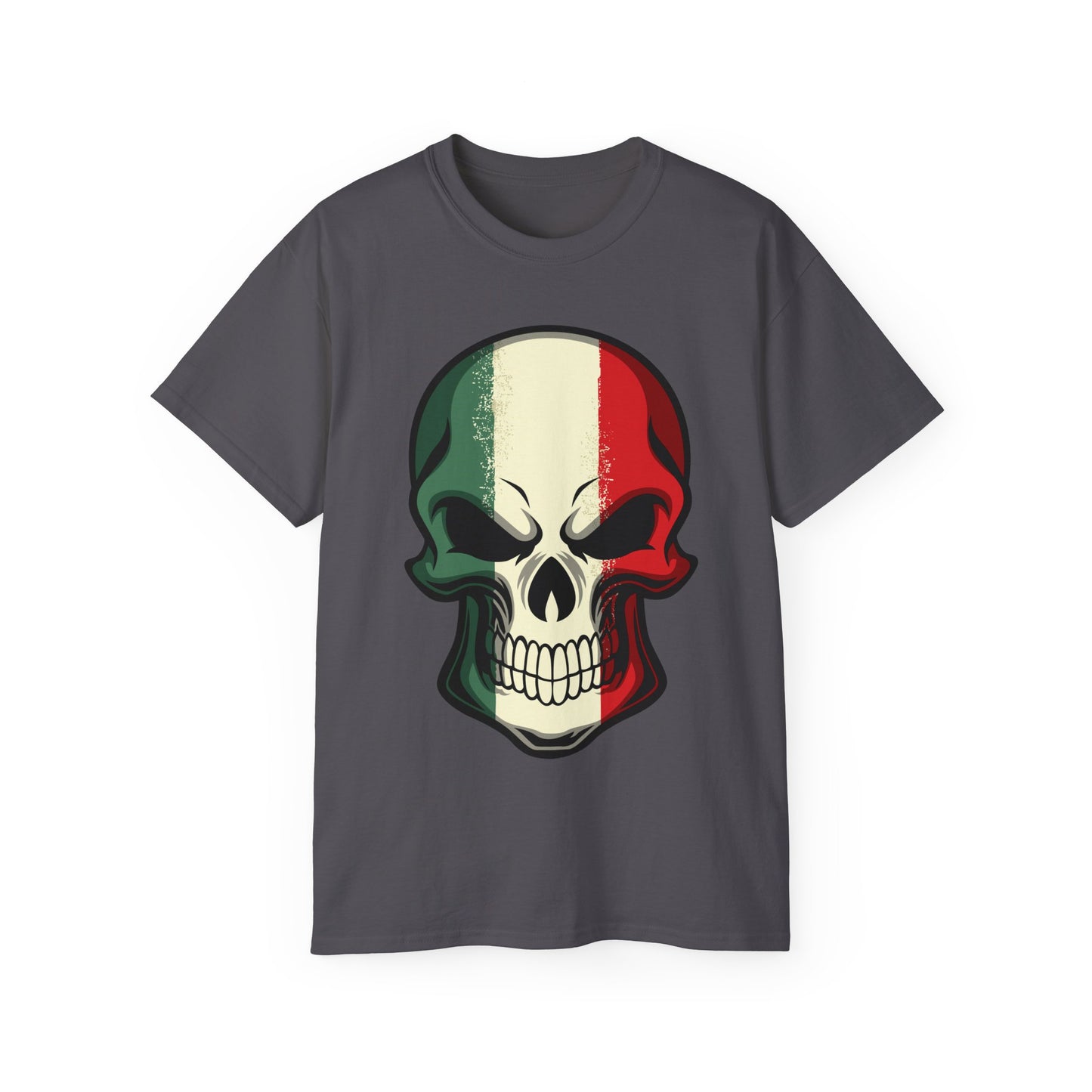 Unisex Ultra Cotton Tee - Red White Green Skull