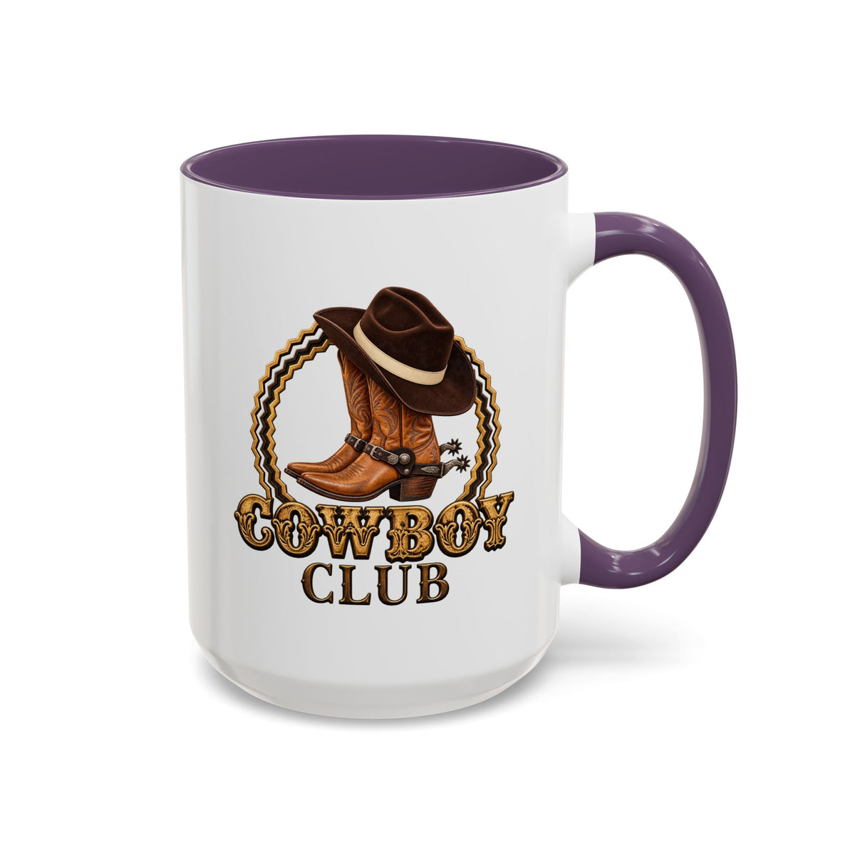 Accent Coffee Mug (11, 15oz) - Cowboys - Cowboy Club - Color - 3D Transparent