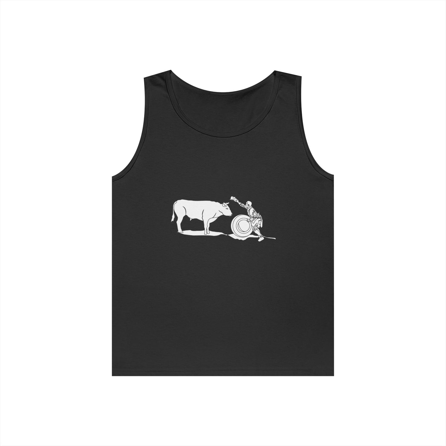 Unisex Heavy Cotton Tank Top - Clown and Bull - LA