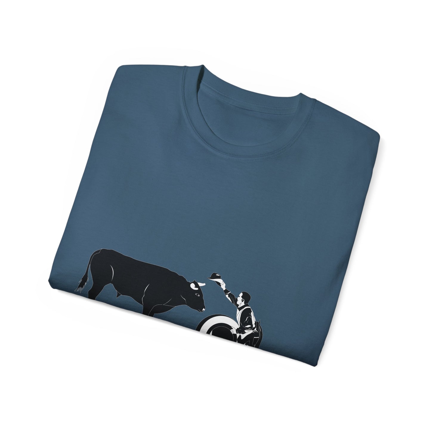 Unisex Ultra Cotton Tee - Clown and Bull - BW