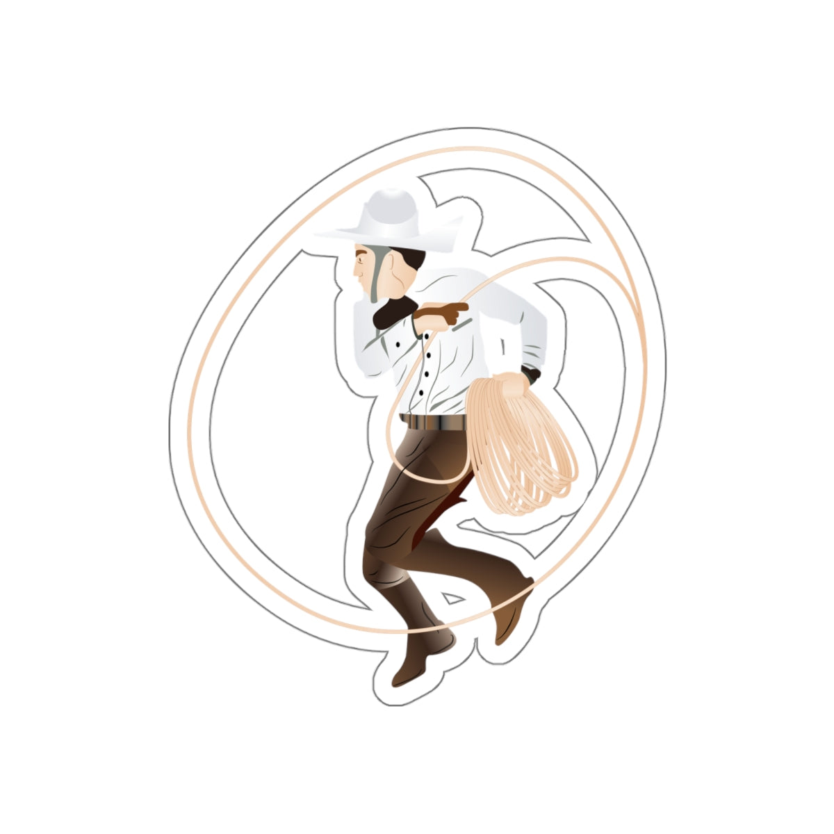 Die-cut stickers - Rodeo - Mexican Cowboy - Lariat