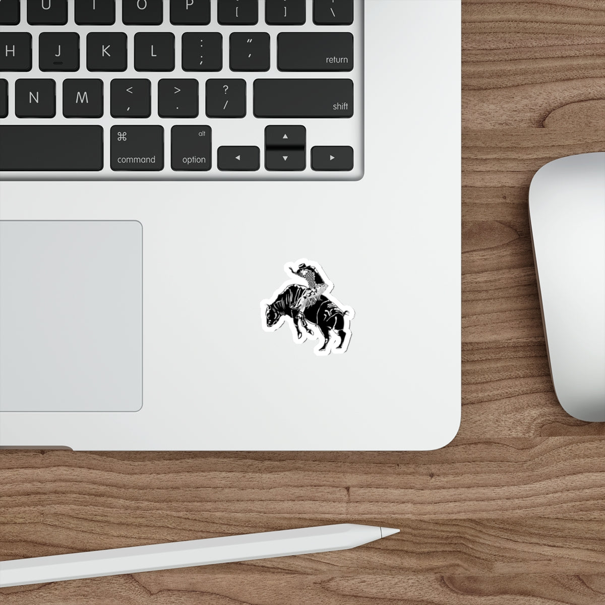 Die-cut stickers - Cowboy - Bull Rider - BW