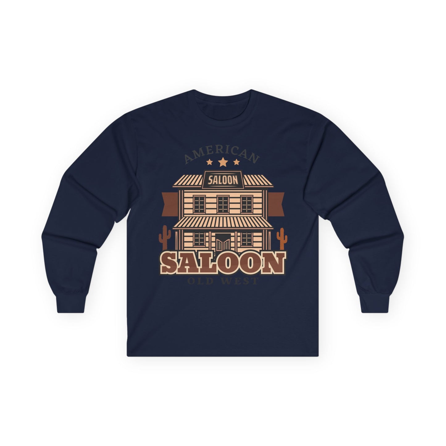 Unisex Ultra Cotton Long Sleeve Tee - American Cowboy - Saloon - Wild West