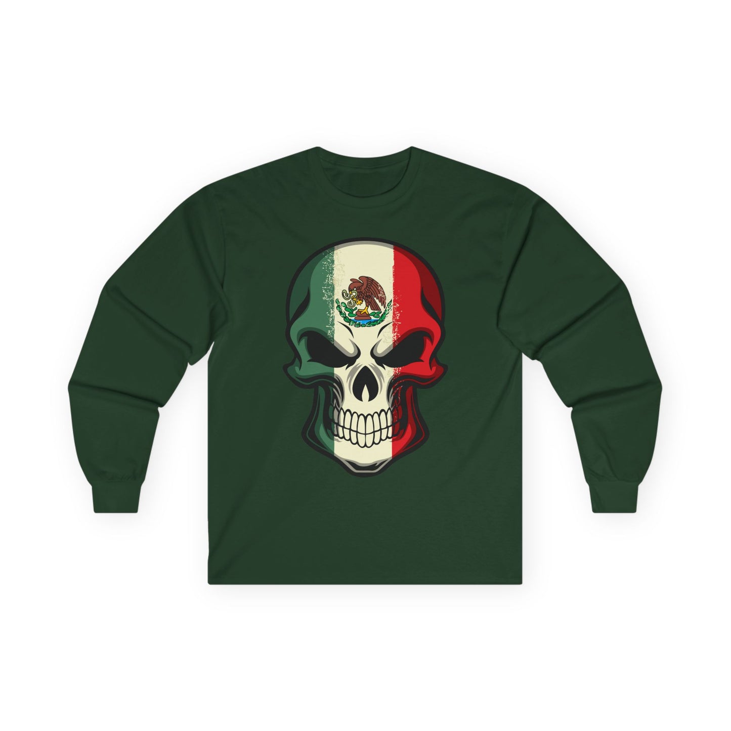 Unisex Ultra Cotton Long Sleeve Tee - Mexican Skull