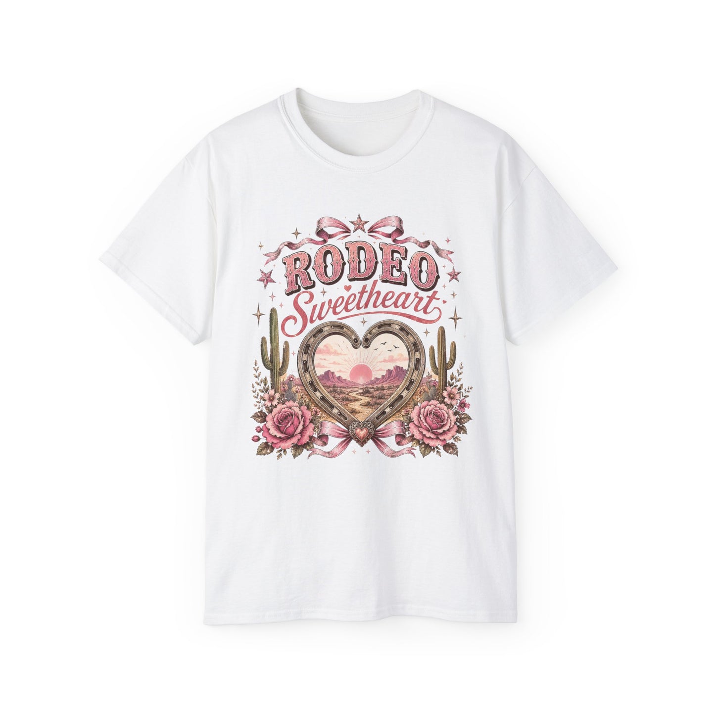 T-Shirt - Rodeo sweetheart with floral details