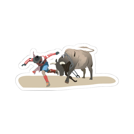 Kiss-Cut Stickers - Rodeo - Bull and Clown